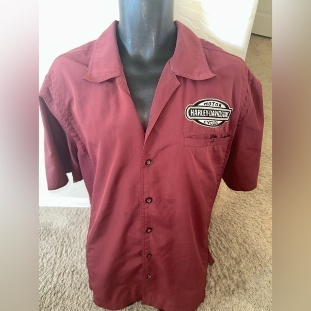 Men’s pre own vintage like button front Harley Davidson shirt size XL